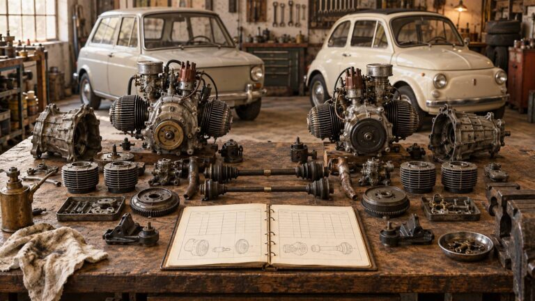 Fiat 126 e Fiat 500: quali pezzi sono davvero in comune